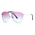 thumbnail image 2 of SA106 Womens Oceanic Color Gradient Lens Retro Aviator Sunglasses Silver Pink Blue, 2 of 4
