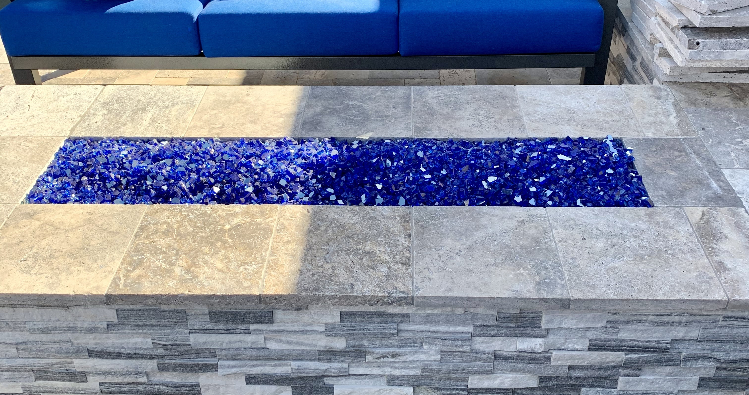 Element Fire Glass 1/2" Cobalt Blue Reflective Fire Glass 10lbs