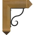 thumbnail image 3 of 4"W x 15 1/2"D x 18"H Ashford Arts & Crafts Ironcrest Rough Sawn Bracket, Western Red Cedar (1 1/2"W x 7 1/2"D x 10"H Iron Bracket), 3 of 5