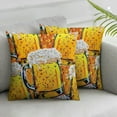 thumbnail image 2 of ONETECH Beer Mugs Pillow Covers  Decorative Throw Pillow Cover Soft Pillow Case Modern Beer Home Decor for Couch Sofa Bed 2pc, 2 of 6