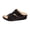 Black, variant on Brown Female One-Foot Wedge Heel Sandals With Solid Color For Casual And Leisure Use Featuring A Durable And Easy Fit