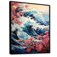 thumbnail image 2 of Designart "Japon Art Waves Of Calm II" Nautical & Beach Floater Framed Wall Art Print, 2 of 7