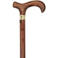 thumbnail image 3 of Royal RC Canes Extra Strong Espresso Ash Wood Walking Cane – Large Derby Cane with Brass Collar – Supports up to 500 lbs & 7' Height – Durable Wood Walking Cane for Men and Women, 3 of 4