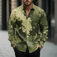 thumbnail image 2 of ZCFZJW Men's Camo Hawaiian Shirts Casual Long Sleeve Button Down Work Shirt for Men Beach Vacation Tees Shirts Party Dress Shirts Camouflage#06 S, 2 of 5