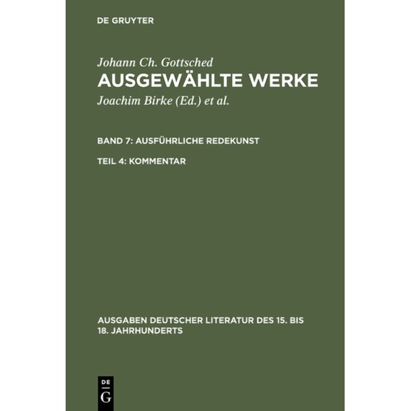 Ausführliche Redekunst. Kommentar, (Hardcover)