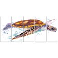 thumbnail image 2 of Brown Sea Turtle Watercolor - Contemporary Animal Art Canvas, 2 of 3