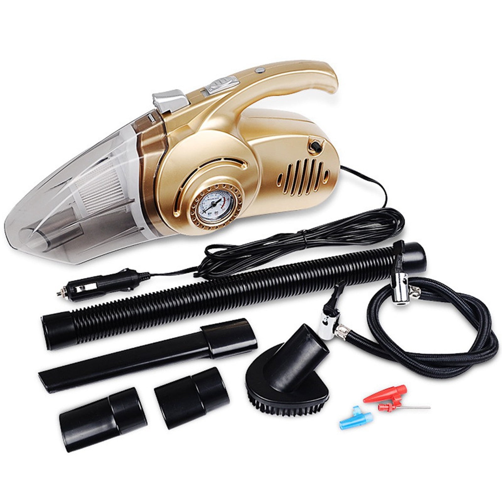 Blasgw Portable Handheld Car Vacuum Cleaner Inflator Compact And Large Suction Vacuum Cleaner Inflator Mechanical Glod