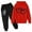 Red, variant on lnmuld Winter Outfits 2 Piece Valentine's Day Girls Hooded Outfit Set with Adorable Heart Print Design for Children's Festive Wear Solid Color Size:11-12Years