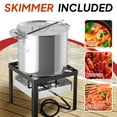 thumbnail image 3 of 80QT Crawfish Boiler Kit, Seafood Boil Pot,Waterproof Cover & 18-inch Skimmer, 110,000BTU Propane Burner,Aluminum Seafood Boil Pot with Basket ,Crab, Seafood & Crawfish Boiler, 3 of 7