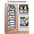 thumbnail image 3 of Upgrade Pocket Over The Door Organizer Storage, 5 Shelf Hanging Door Organizers with 10 Large Capacity Pockets, Anti Tilt 48 lb Load Behind Door Organizer for Bedroom, Bathroom, Pantry, 3 of 9
