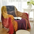 thumbnail image 5 of Retro Chenille Jacquard Tassels Sofa Blankets and Sofa Chair Cover 150 X 190 Cm, 5 of 10