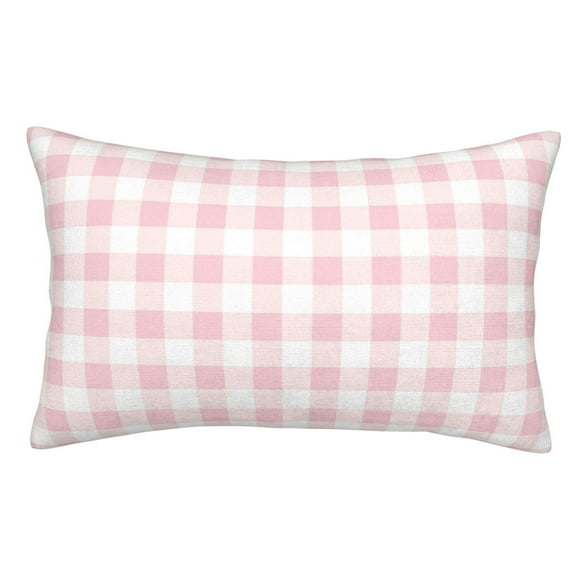 Balery Pink Checkboard Funda de Cojín Estampada, Regalos para Mujeres, Regalos de Amor para Ella, Regalos para Novia o Esposa, Funda de Almohada-20"x30"