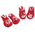 thumbnail image 4 of Chaussures et Bottes d'Hiver Rouges pour Chien Mignonnes de Noël Père Noël Chiot Espadrilles pour Petits et Moyens Chiens TG, 4 of 9