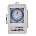 thumbnail image 1 of Interruptor Temporizador Mecánico TB388R de 24 Horas, IP53, Programable, con Caja de Interruptores, CA 100-240 V, Intervalo de 15 Minutos., 1 of 5