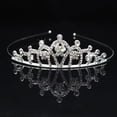 thumbnail image 3 of Diadema de corona para niños, accesorios para el cabello con corona de aleación para niñas pequeñas, tocado de diamantes de imitación para actividades del Día del Niño, 3 of 6