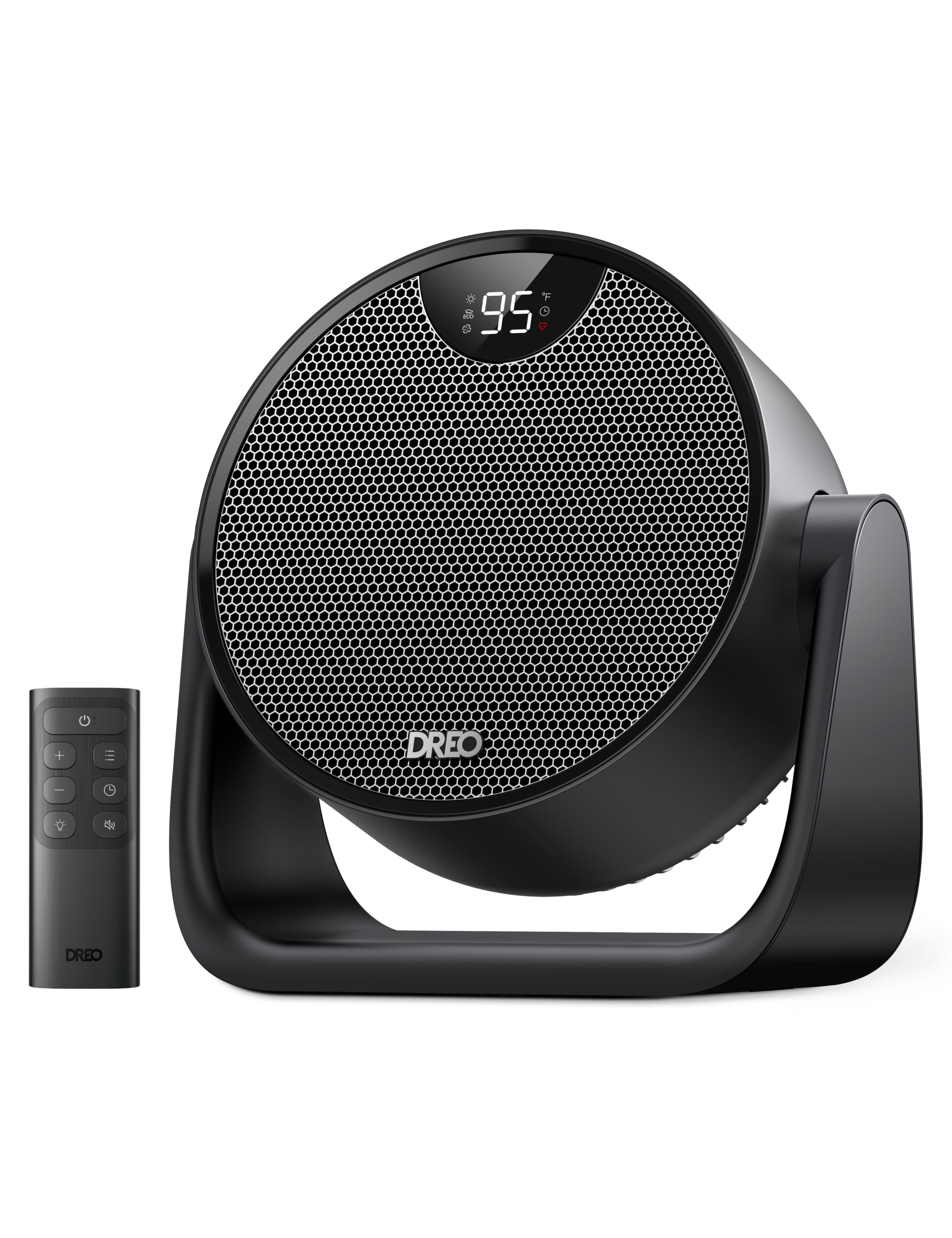 DREO Circular Space Heater with 60° Adjustable Tilt and ECO Mode