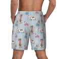 thumbnail image 4 of Uemuo Cute Snowflake Dachshund Pattern Mens Swim Trunks Quick Dry Board Shorts with Mesh Lining, Stretch Beach Shorts Quick Dry No-Chafing Board Shorts-Medium, 4 of 9