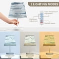 thumbnail image 3 of Table Lamps 3 Color 10 Way Dimmable LED Nightstand Lamp for Bedroom, Living Room, Home Office Blue and Gray Sharks Pattern Small, 3 of 7