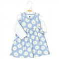 thumbnail image 2 of Hudson Baby Infant Girl Cotton Dress and Cardigan Set, Blue Daisy, 9-12 Months, 2 of 5