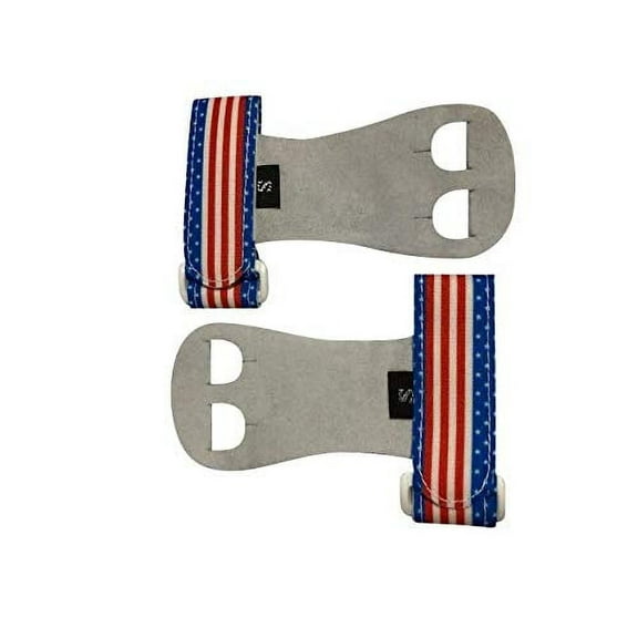 PUSH Athletic Gymnastics Youth Hand Grips (Pink Band with White Stars (Large)