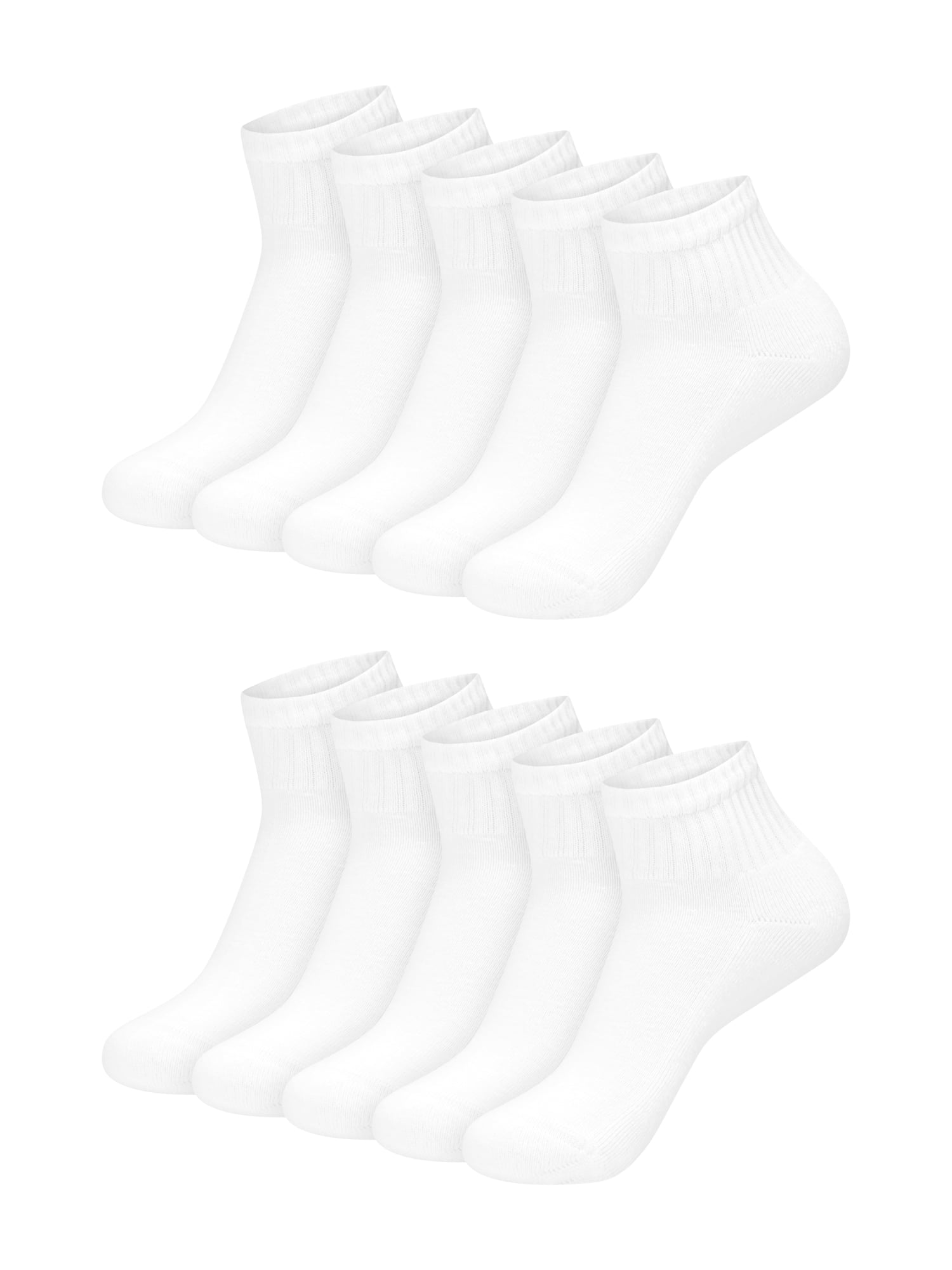 Hanes Womens CottonSoft Ankle Socks, 10-Pack, Size 4-10