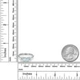thumbnail image 6 of Gem Stone King 925 Sterling Silver Sky Blue Aquamarine and White Topaz Engagement Ring for Women | 1.95 Cttw | Round 6MM | Gemstone March Birthstone | Size 6, 6 of 6