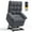 SE002-Gray, variant on Domusensus Power Swivel Recliner Chair, 360° Swivel Rocker with Infinite Position, PU Leather Electric Recliner with USB Port, Orange Yellow