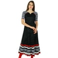thumbnail image 2 of Bimba Womens Black Net Anarkali Kurta Chic Style Kurti Long Formal Party Dress, 2 of 6