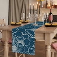 thumbnail image 2 of Table Runners 90 Inches Long Dress Scarves, Teal Flowers Farmhouse Coffee/Dining/Kitchen Table Runner for Living Room, Spring Floral Botanical Modern Art 13x90 Inch, 2 of 9