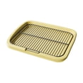 thumbnail image 2 of Dog Potty Tray For Small Medium Dogs With Removable Reseau Disclose Proof Base Plain Clean Pet Litter Box Portable Dog Litter Box For Apartment Balcony Travel, 2 of 6