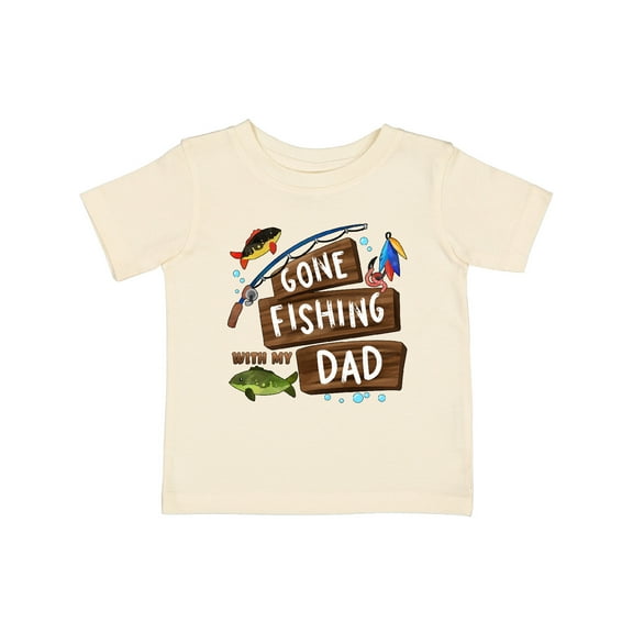 Inktastic Gone Fishing with My Dad Boys or Girls Baby T-Shirt