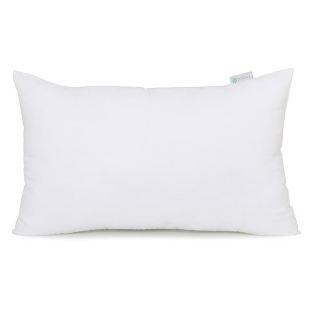 Acanva Hypoallergenic Pillow Insert Form Cushion Sham, 12" L x 24" W