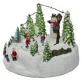 thumbnail image 4 of Northlight 9" Animated and Musical Lighted Christmas Skating Scene with Snowman, 4 of 5