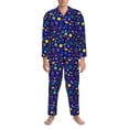 thumbnail image 3 of Hirioo Mathematics And Chemistry for Men's Pajama Sets 2 Piece Pjs Men's Long-Sleeved Pajama Set Button Down Sleepwear,S-XXL-XX-Large, 3 of 7