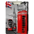 thumbnail image 2 of FMSHPON Big Ben London European Phone Booth Clipboard Hardboard Wood Nursing Clip Board and Pull for Standard A4 Letter 13x9 inches, 2 of 8