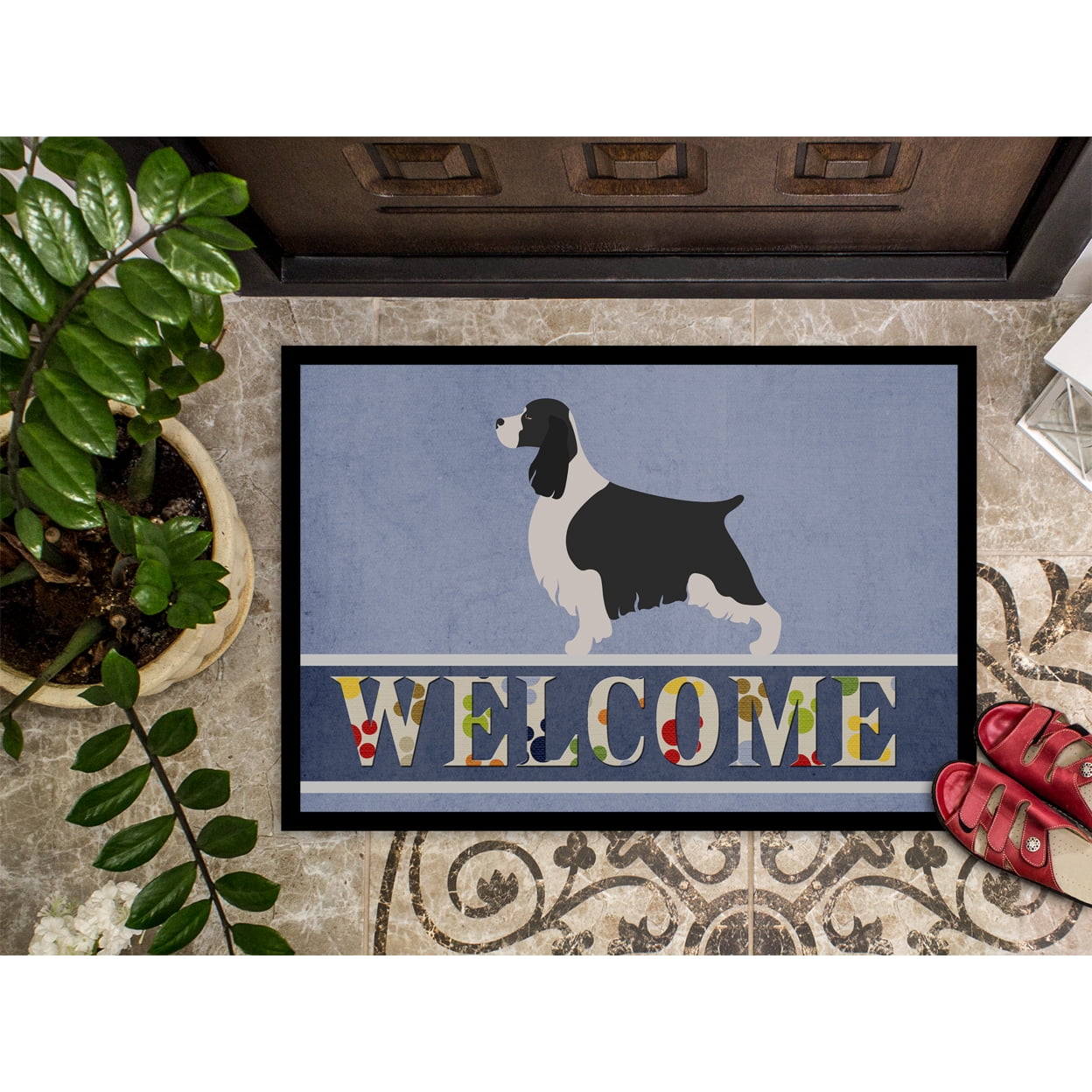 Carolines Treasures BB8273MAT English Springer Spaniel Welcome Door Mat Indoor Rug or Outdoor Welcome Mat 18x27 Doormat