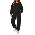 thumbnail image 5 of Lmnyox Kid's Clothing Sets Hoodies and Joggers Sets with Pockets 2 Pieces Winter Tracksuit for 2-14 Years, 5 of 6