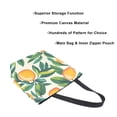 thumbnail image 3 of Large Canvas Bag 13.5x5.1x15 Inch Canvas Bag Shopping Canvas Bag Suitable For Outing Shopping Travel Out Of Large Capacity Storage Lemons and Leaves, 3 of 9