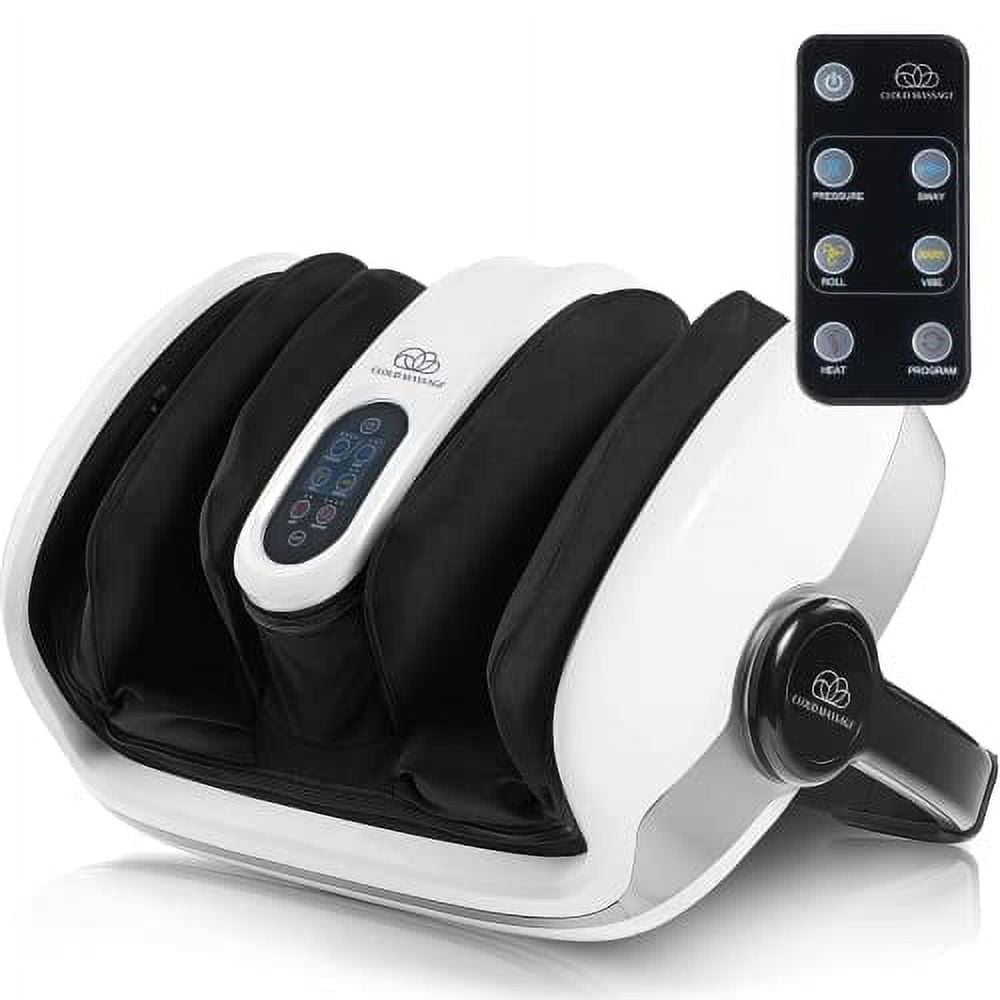 Cloud Massage Shiatsu Foot Massager Machine - Stress Relief Gifts - Deep Kneading Heated Massager - for Diabetic Foot Pain Relief, Neuropathy, Plantar Fasciitis, Feet & Calf Circulation (with Remote)