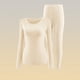 thumbnail image 4 of Camiseta interior térmica modal ultrafina para mujer con cuello redondo y mangas largas (XL), 4 of 4