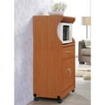 thumbnail image 4 of Pemberly Row Wood Microwave Kitchen Cart with Open Storage in Cherry, 4 of 5