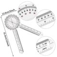 thumbnail image 2 of 12 Inch Goniometer,Transparent Orthopedic Angle Ruler Plastic Goniometer 360 Degree Spinal Goniomet, 2 of 3