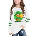 thumbnail image 2 of Blusas y camisas de manga larga con cuello redondo, moda del Día de San Patricio, blusa informal con estampado bonito de manga larga para niños y niñas., 2 of 6