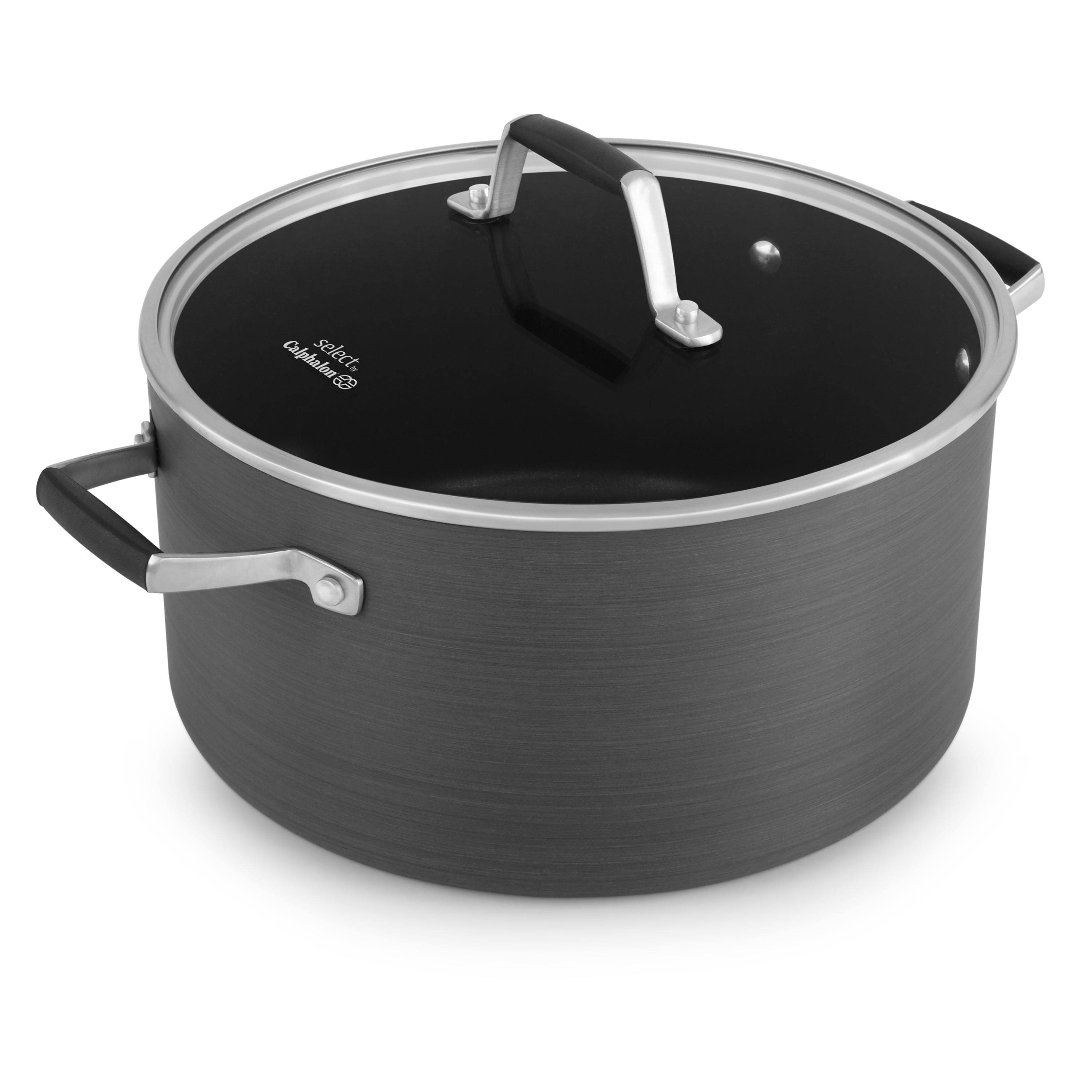 Select by Calphalon Hard-Anodized Nonstick 8-Quart Stock Pot with Cover - W...