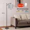 thumbnail image 2 of Floor Lamps for Living Room with Color Temperatures LED Bulb Standing Lamp Tall with Adjustable Shade Tall Lamps for Bedroom Office Classroom Dorm Room Apartment W Bulb Includ, 2 of 7