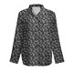 thumbnail image 4 of Blusa informal para mujer, cuello redondo, manga larga, estampado, camisa suelta, tops, botones, cárdigan Pompotops  FGAJ6841, 4 of 5
