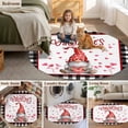 thumbnail image 5 of Valentine's Day Round Area Rug 7Ft Washable Circle Rugs for Dorm Laundry Room, Pink Romantic Gnomes Love Heart Black Plaid Non-Slip Carpet Floor Mats Indoor Outdoor Carpet Runner Aesthetic Home Decor, 5 of 8