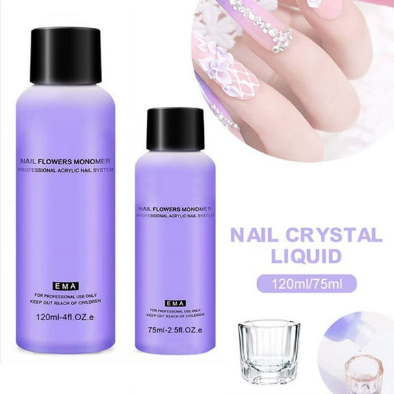TruPeony 1pc Acrylic Liquid Monomer Crystal Acrylic Nail Art Nail Extension Carving Non-Yello