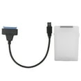 thumbnail image 2 of Hard Disk Adapter Cable,  Interface 2.5in SSD Box High Speed Plug And Play 4TB Dual Way Opening 5Gbps With LED Status Indicator For 7-12.5mm HDD White, 2 of 8