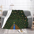 thumbnail image 4 of Peacock Flannel Blanket Throw for Bed Soft Throw Blankets for Women Lightweight Flannel Blankets Cozy All Season 50X60, 4 of 6